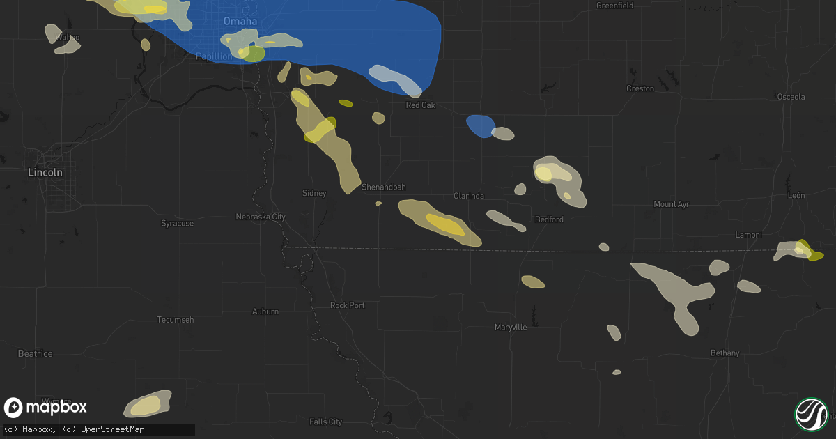 Hail map in Coin, IA on June 13, 2026