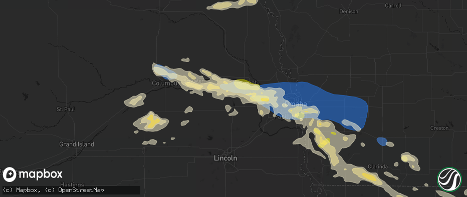 Hail map in Colon, NE on June 13, 2026