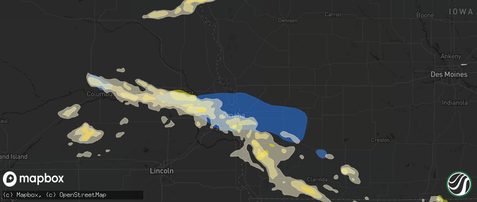 Hail map in Crescent, IA on June 13, 2026