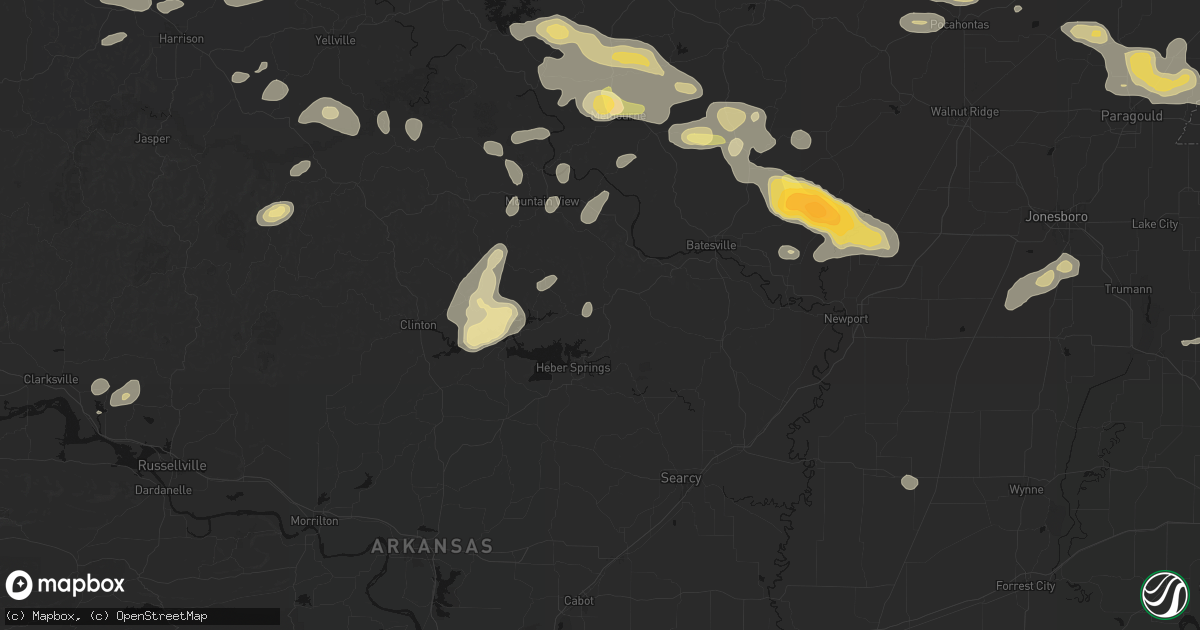 Hail map in Drasco, AR on June 13, 2026
