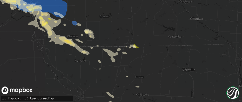 Hail map in Eagleville, MO on June 13, 2026