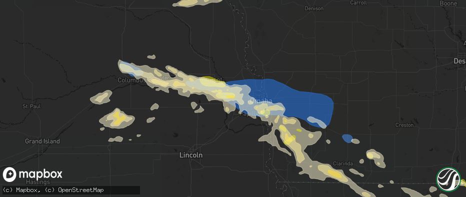 Hail map in Elkhorn, NE on June 13, 2026