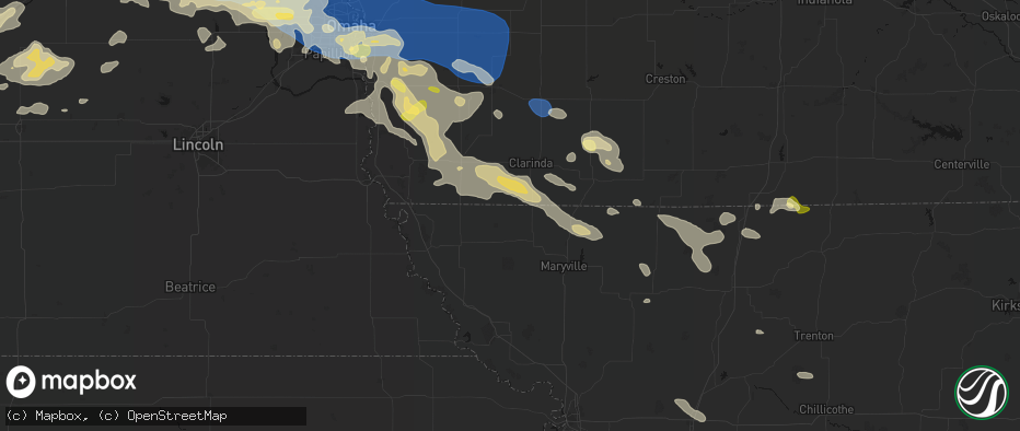 Hail map in Elmo, MO on June 13, 2026