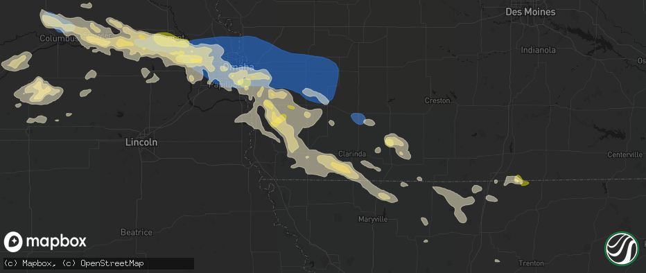 Hail map in Essex, IA on June 13, 2026
