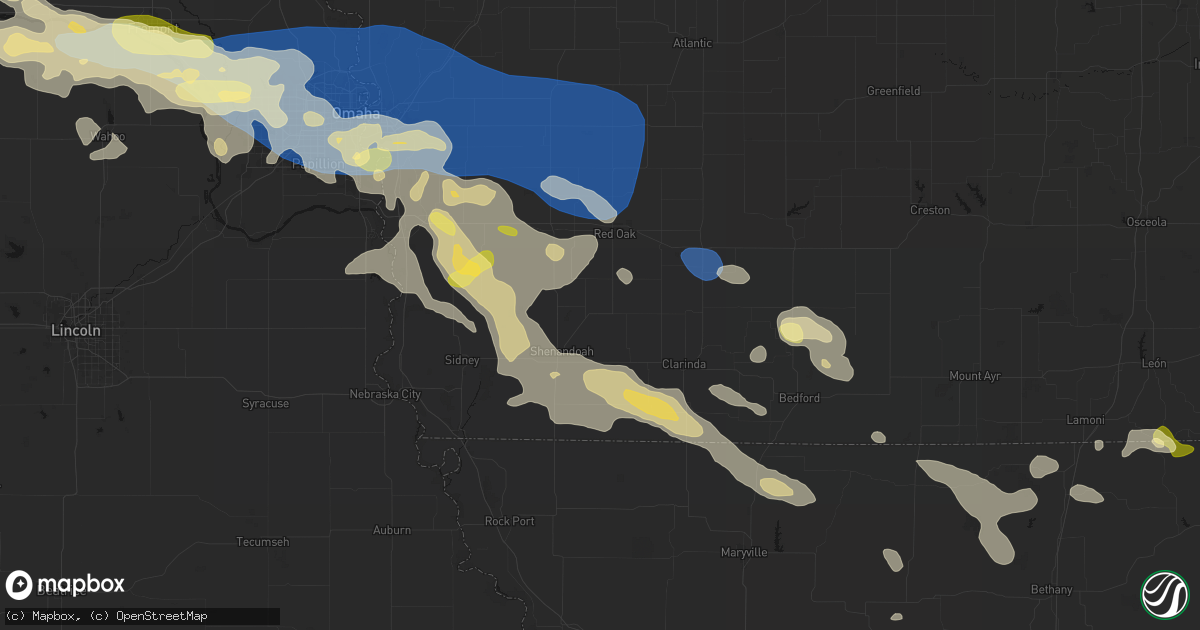 Hail map in Essex, IA on June 13, 2026
