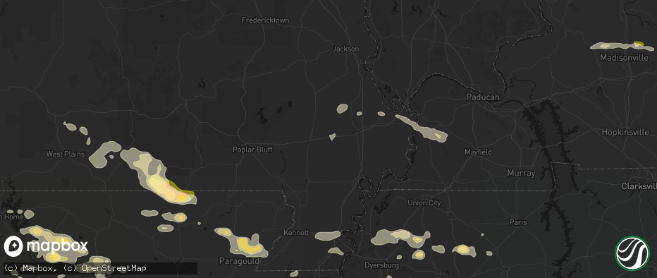 Hail map in Essex, MO on June 13, 2026