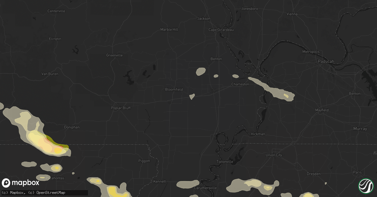 Hail map in Essex, MO on June 13, 2026