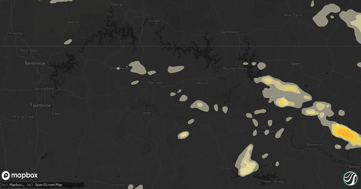 Hail map in Everton, AR on June 13, 2026