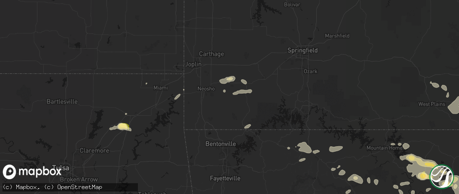 Hail map in Fairview, MO on June 13, 2026