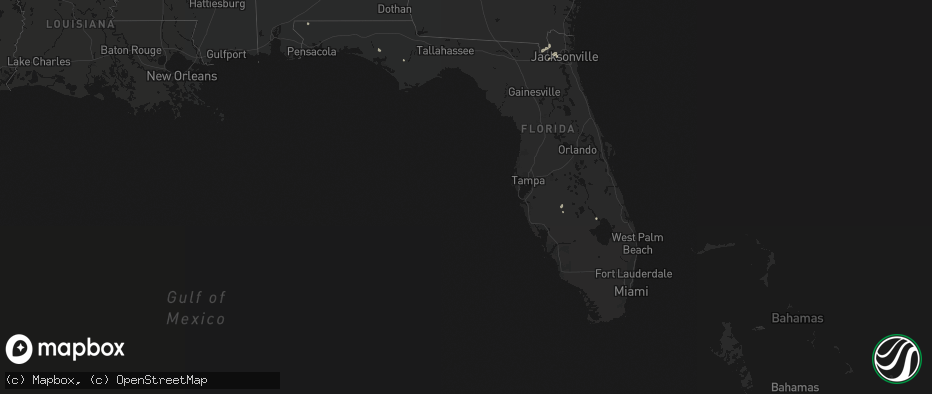 Hail map in Florida on June 13, 2026