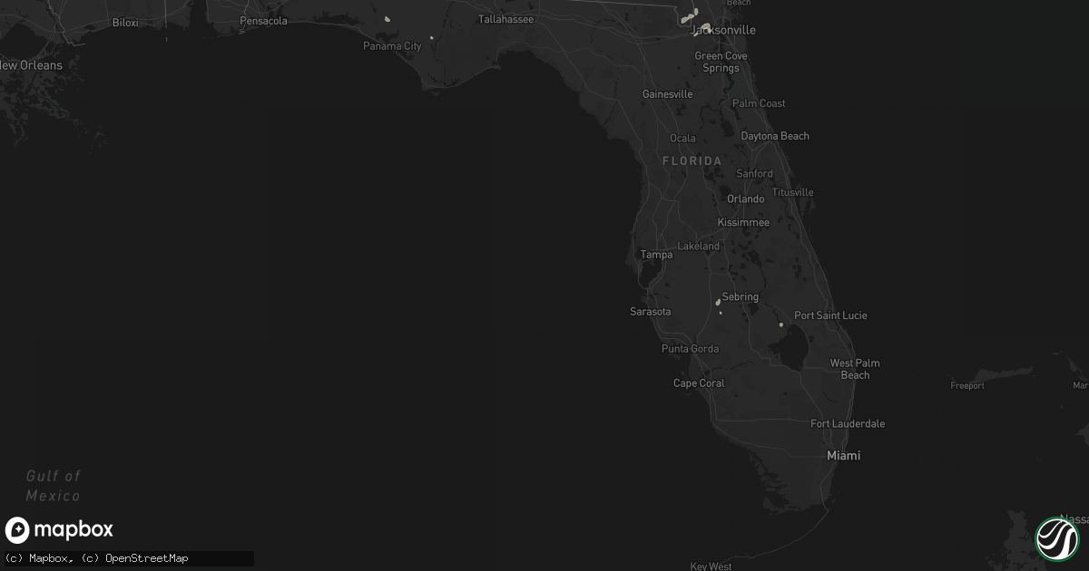 Hail map in Florida on June 13, 2026