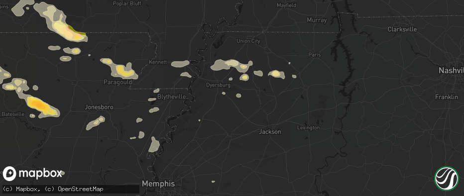 Hail map in Friendship, TN on June 13, 2026