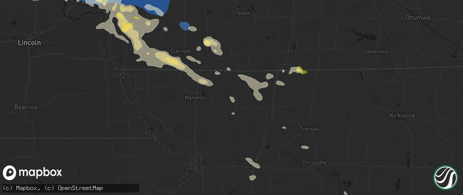 Hail map in Gentry, MO on June 13, 2026