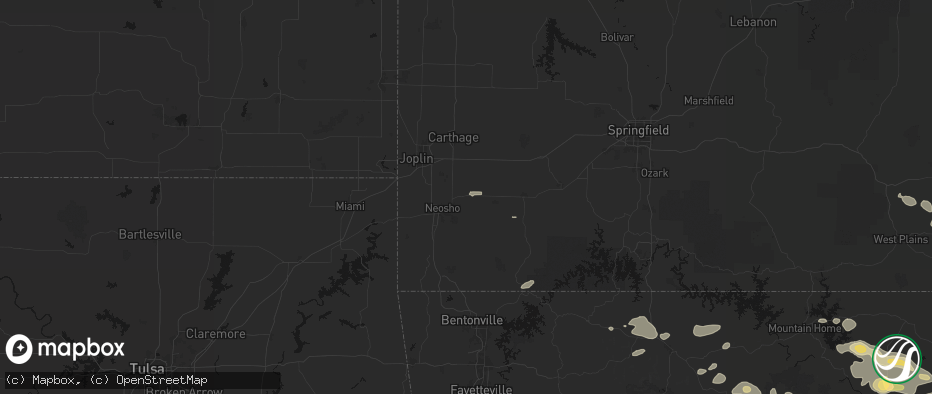 Hail map in Granby, MO on June 13, 2026