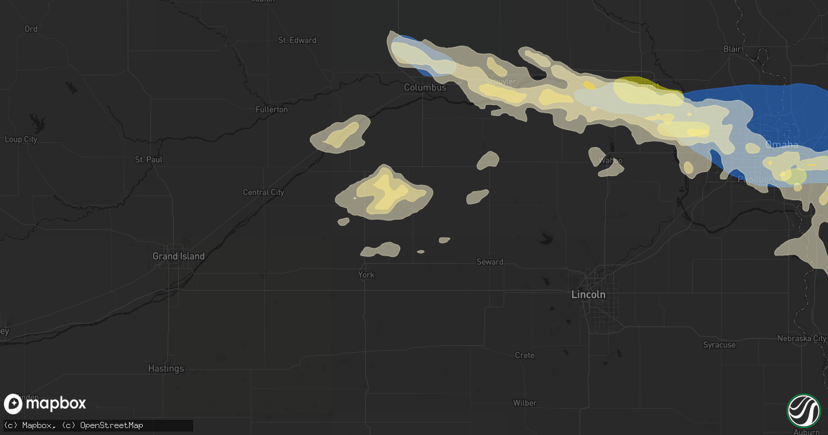 Hail map in Gresham, NE on June 13, 2026