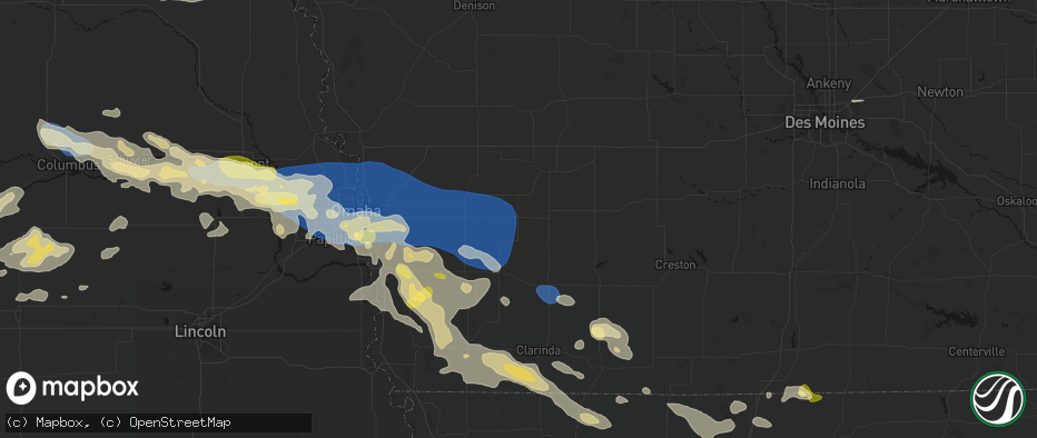 Hail map in Griswold, IA on June 13, 2026