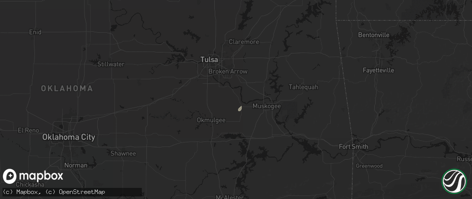 Hail map in Haskell, OK on June 13, 2026