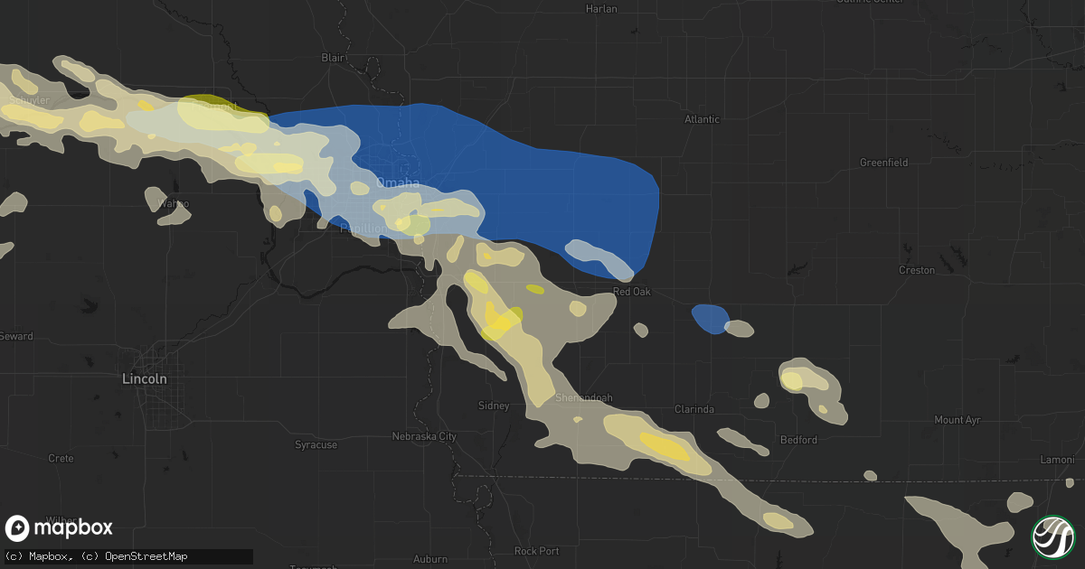 Hail map in Hastings, IA on June 13, 2026