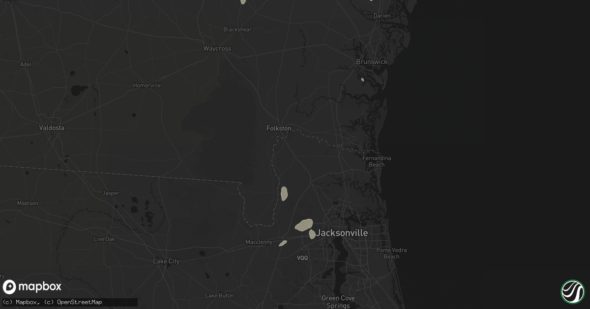 Hail map in Hilliard, FL on June 13, 2026