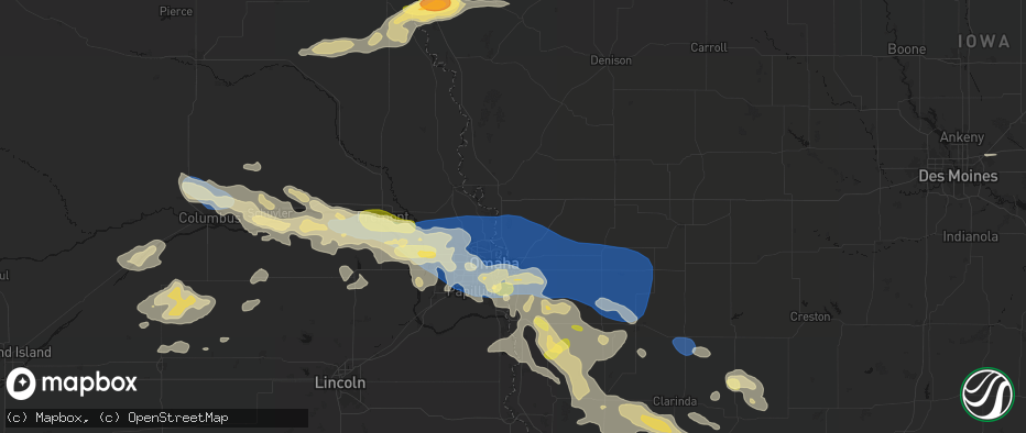 Hail map in Honey Creek, IA on June 13, 2026