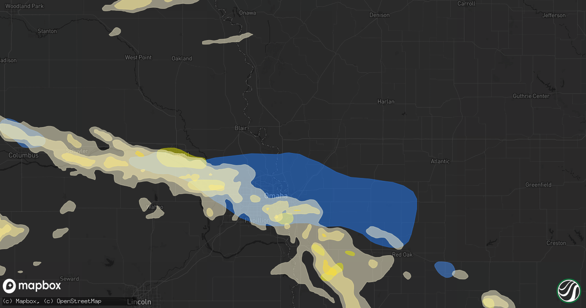 Hail map in Honey Creek, IA on June 13, 2026