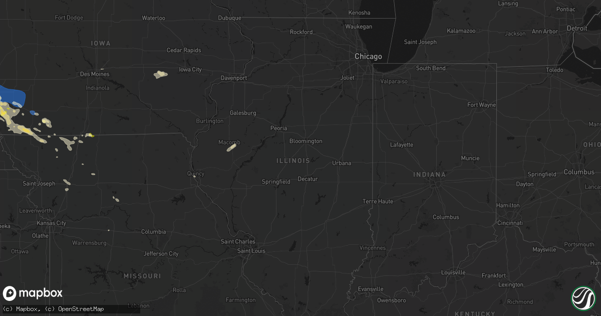 Hail map in Illinois on June 13, 2026