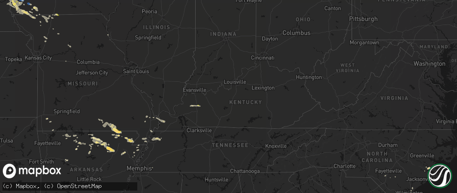Hail map in Kentucky on June 13, 2026