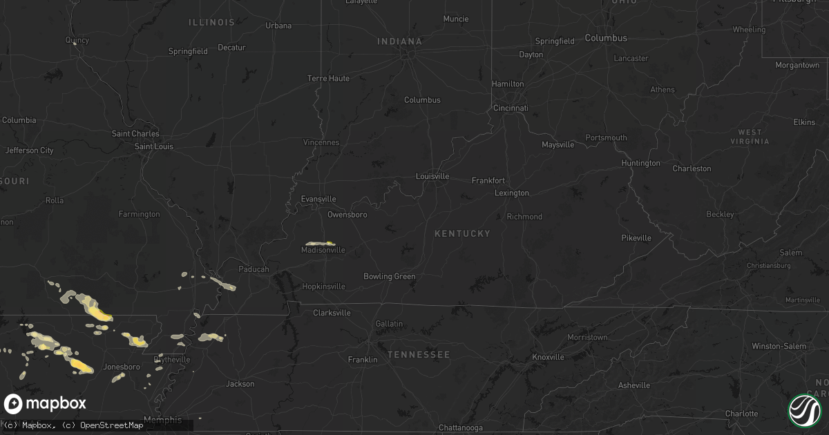 Hail map in Kentucky on June 13, 2026