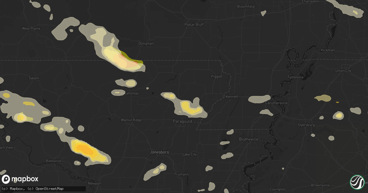 Hail map in Lafe, AR on June 13, 2026