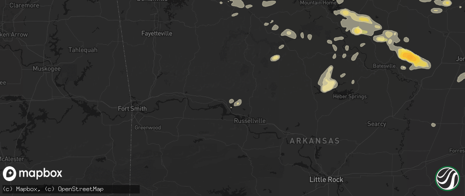 Hail map in Lamar, AR on June 13, 2026