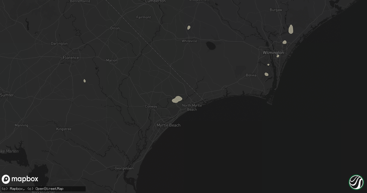 Hail map in Longs, SC on June 13, 2026