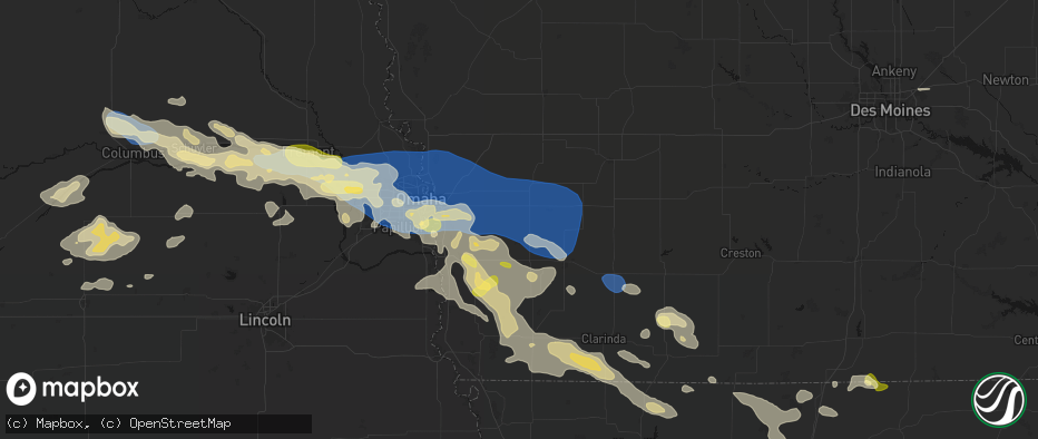 Hail map in Macedonia, IA on June 13, 2026