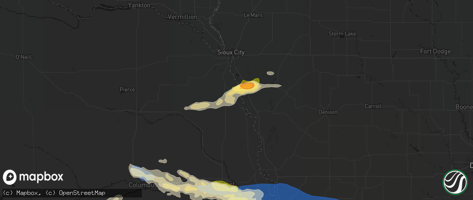 Hail map in Macy, NE on June 13, 2026