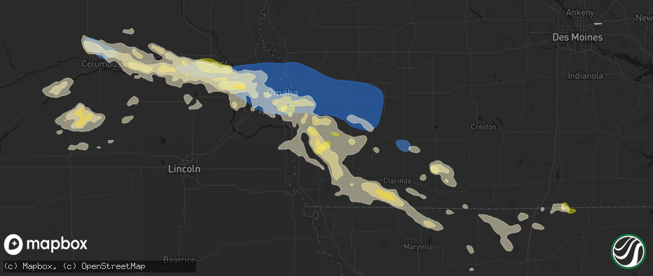 Hail map in Malvern, IA on June 13, 2026