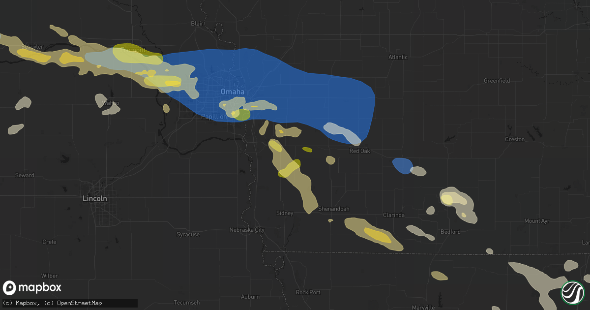 Hail map in Malvern, IA on June 13, 2026