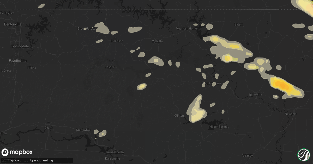 Hail map in Marshall, AR on June 13, 2026