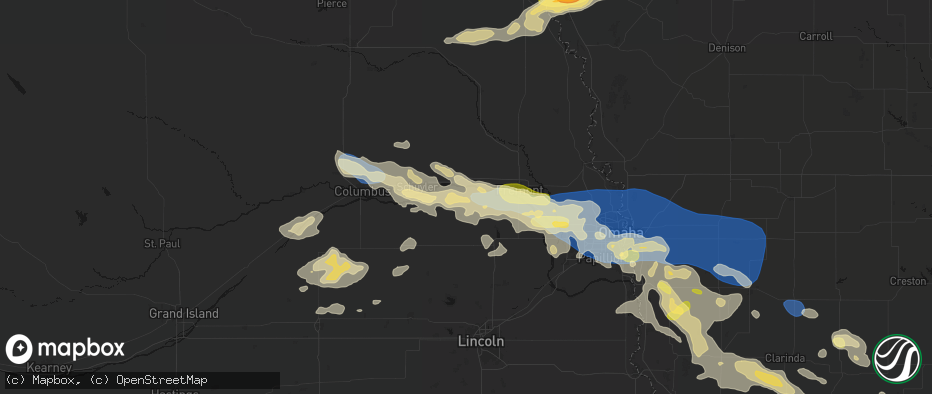 Hail map in Morse Bluff, NE on June 13, 2026