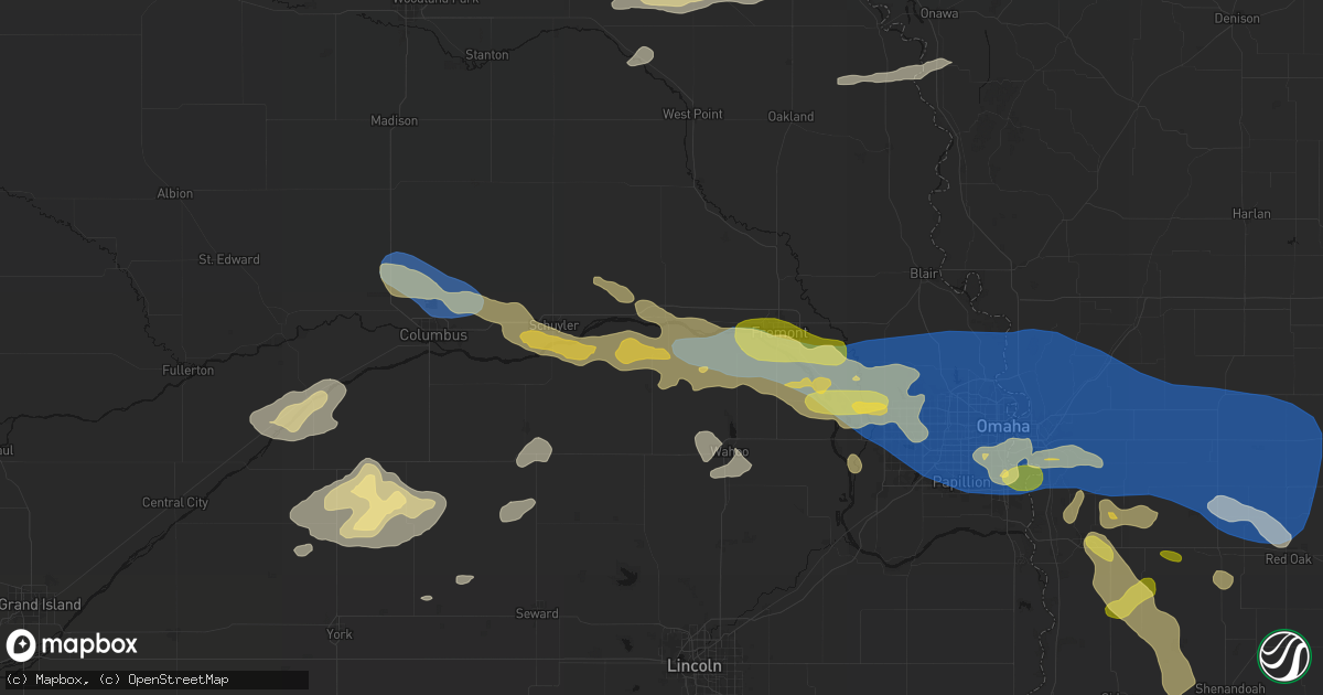 Hail map in Morse Bluff, NE on June 13, 2026