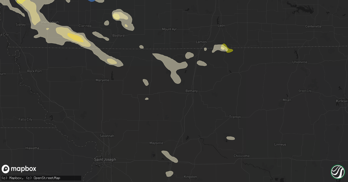 Hail map in New Hampton, MO on June 13, 2026