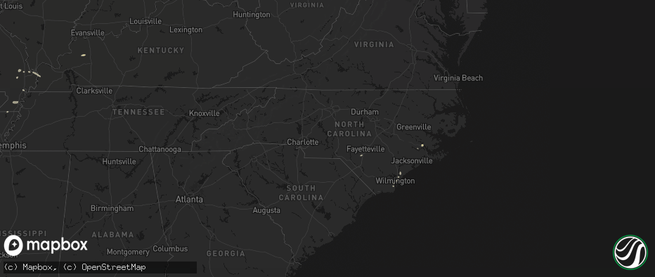 Hail map in North Carolina on June 13, 2026