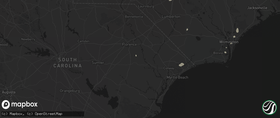 Hail map in Pamplico, SC on June 13, 2026