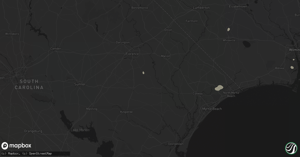 Hail map in Pamplico, SC on June 13, 2026