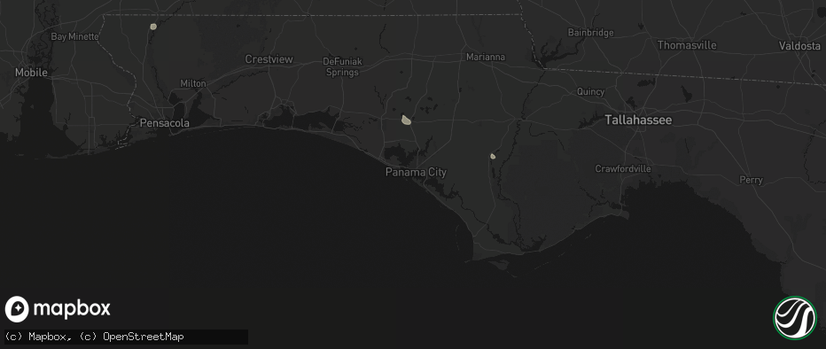 Hail map in Panama City, FL on June 13, 2026