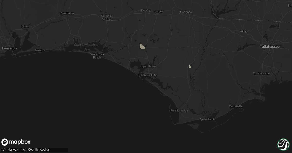 Hail map in Panama City, FL on June 13, 2026