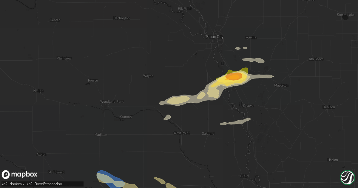 Hail map in Pender, NE on June 13, 2026