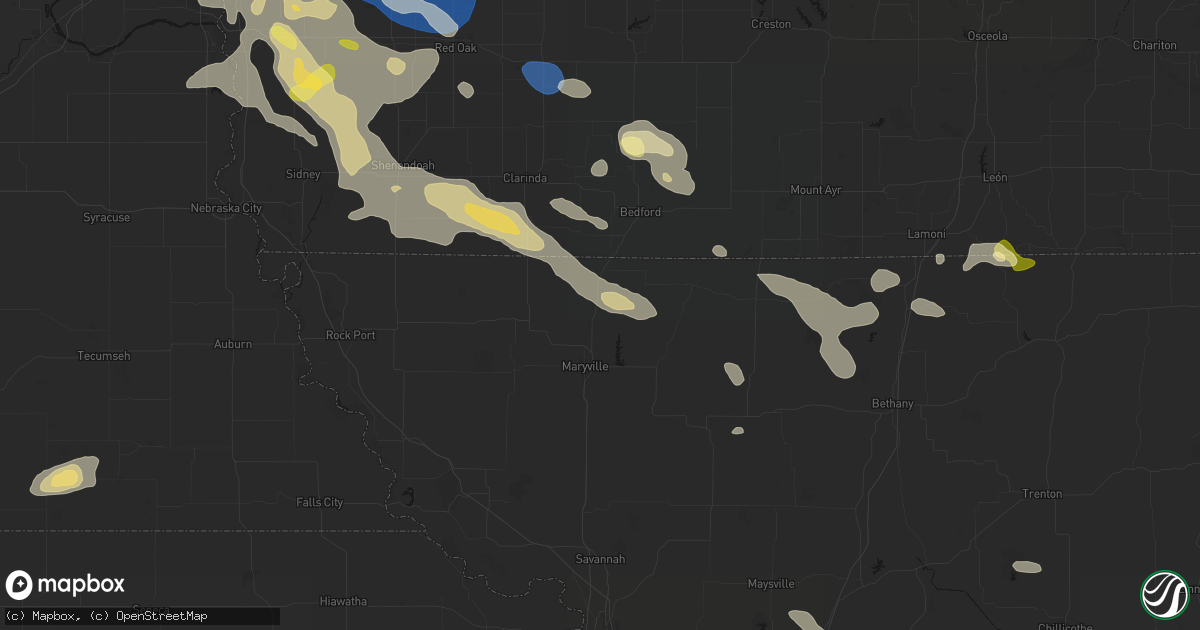Hail map in Pickering, MO on June 13, 2026
