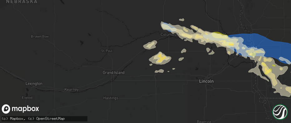 Hail map in Polk, NE on June 13, 2026