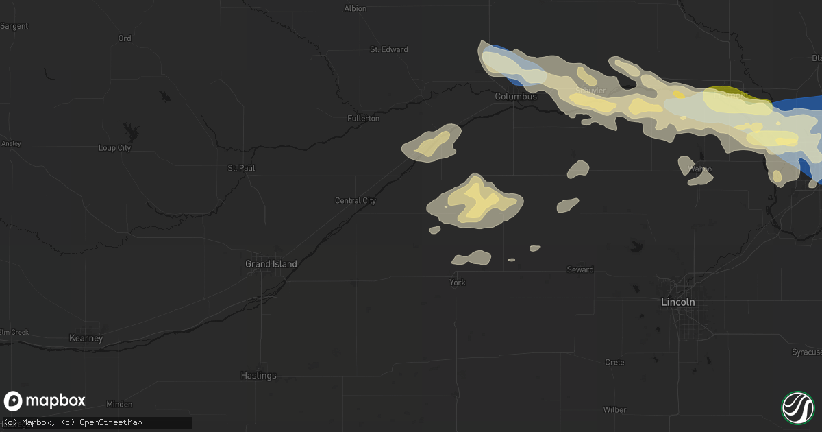 Hail map in Polk, NE on June 13, 2026