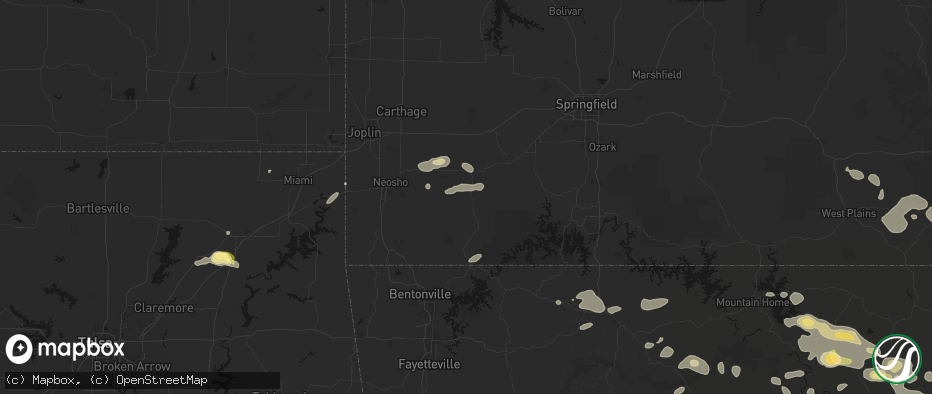 Hail map in Purdy, MO on June 13, 2026