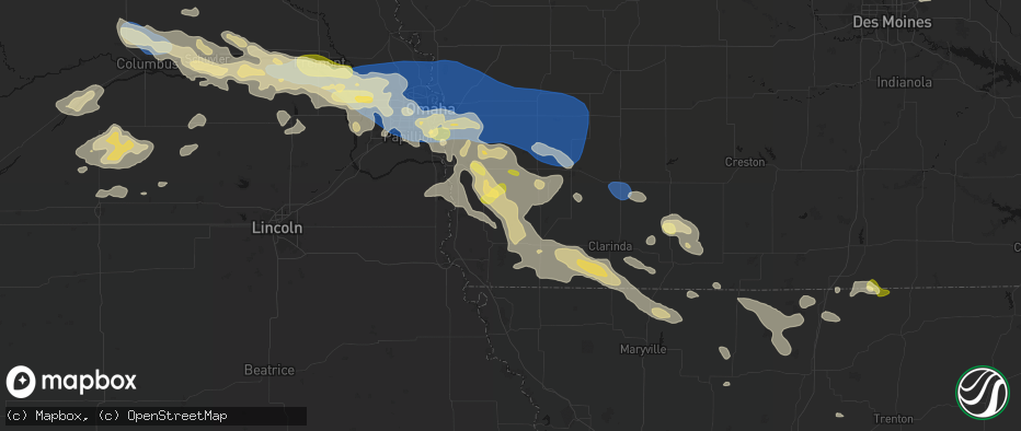 Hail map in Randolph, IA on June 13, 2026
